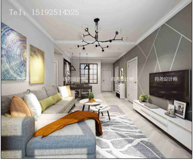 三居 装修 简约 琴海湾 客厅图片来自快乐彩在琴海湾90平二居室的分享