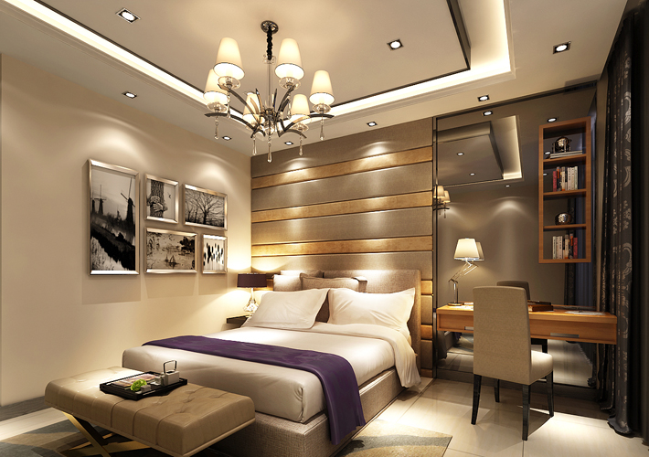 卧室图片来自百家装饰LL在中粮隆玺世家 123平现代风格的分享