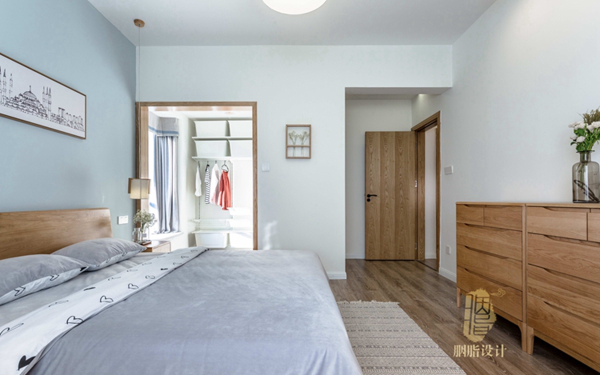 日式北欧 胭脂设计 装修设计 三居 旧房改造 卧室图片来自设计师胭脂在胭脂原创设计：如若青枫的分享