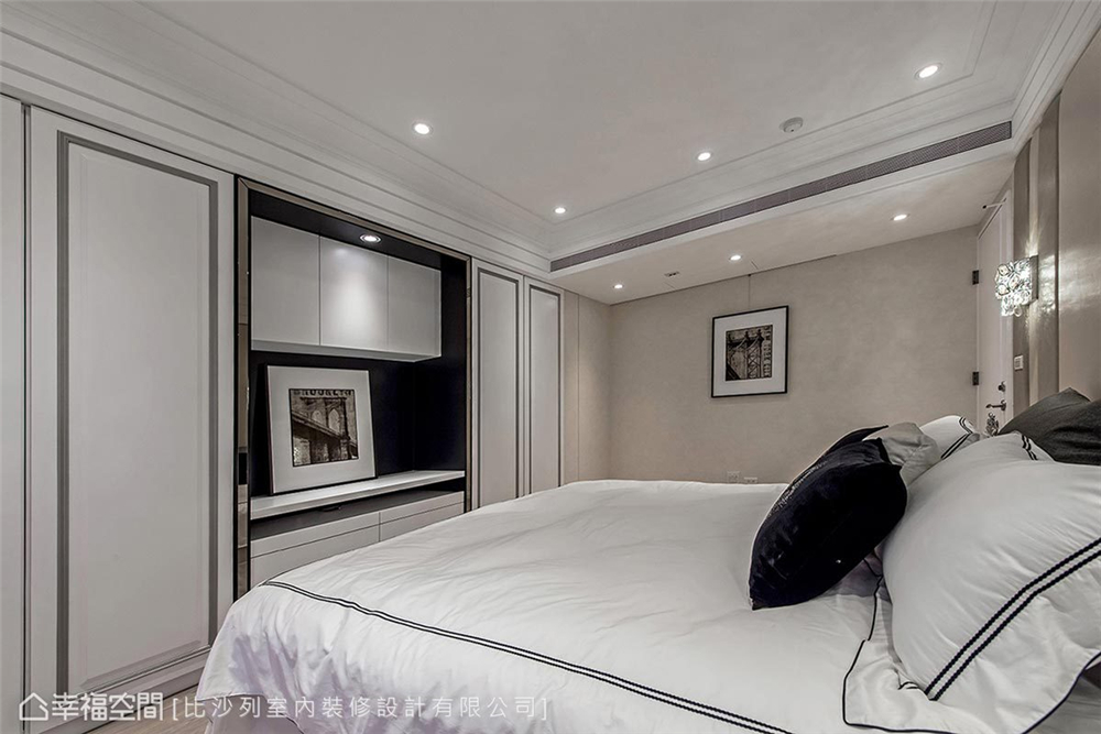 装修风格 装修设计 新古典 时尚居家 卧室图片来自幸福空间在136平，独树一帜 现代古典新美学的分享