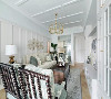 客厅总体以白色为主色调家具的风格比较明快美式轻奢风