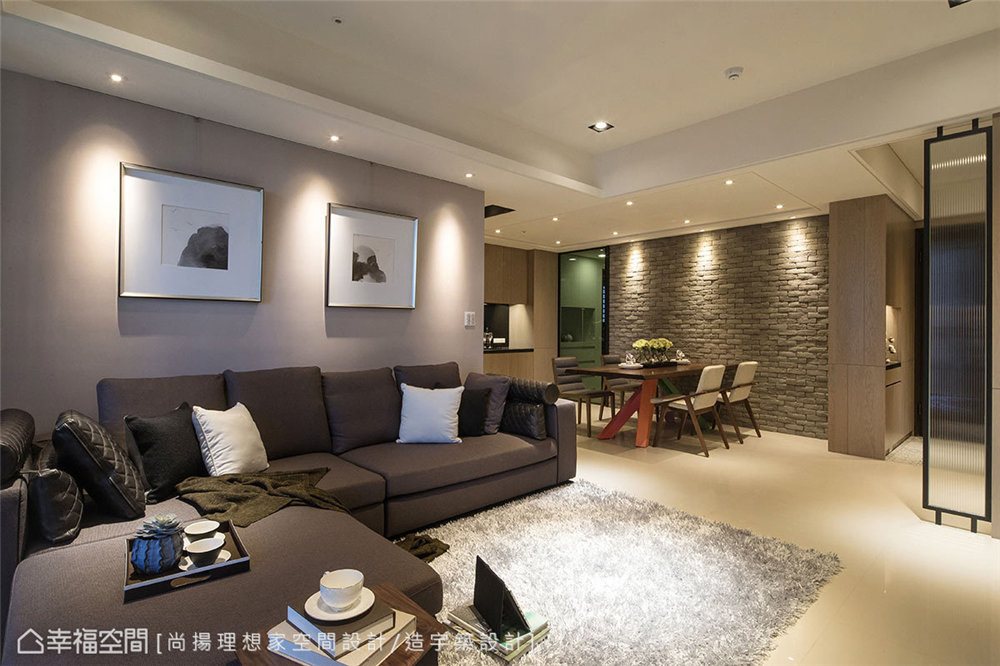 装修风格 装修设计 居家风格 现代简约 客厅图片来自幸福空间在99平，灰阶搭配木质元素的分享