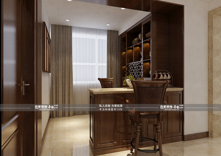 大户型 坤泰新界 欧式风格 书房图片来自百家设计小刘在坤泰新界170平欧式风格半包6.8万的分享