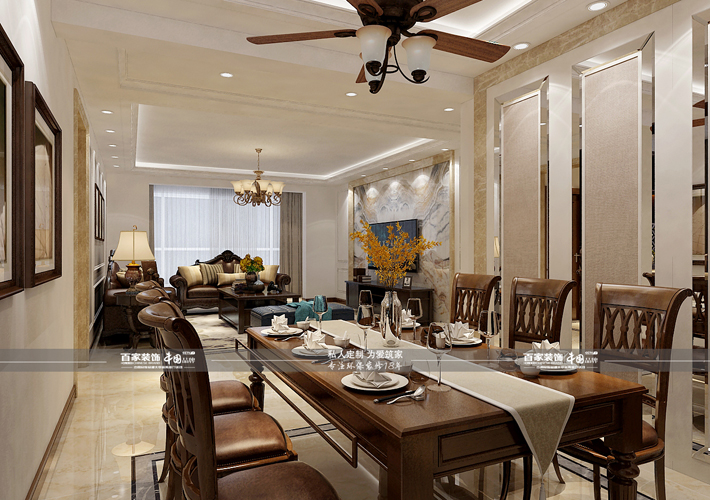 大户型 坤泰新界 欧式风格 餐厅图片来自百家设计小刘在坤泰新界170平欧式风格半包6.8万的分享