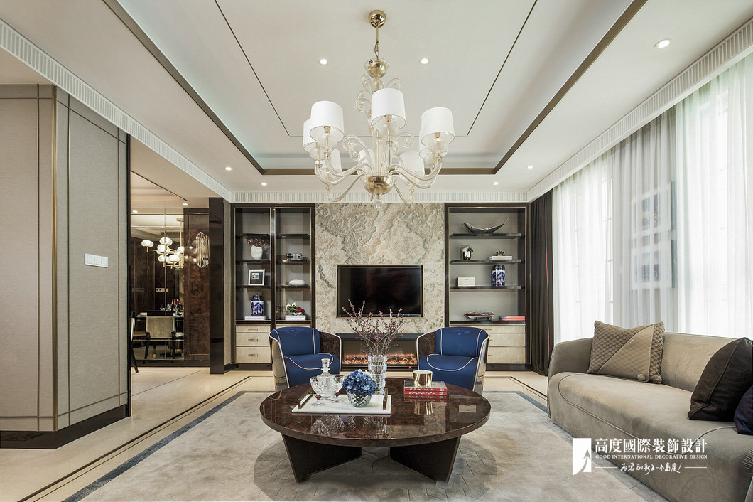 新古典 别墅 跃层 复式 大户型 80后 小资 客厅图片来自高度国际姚吉智在远洋傲北365㎡亚洲新奢华风格的分享