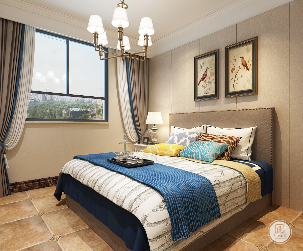 美式 卧室图片来自大业美家 家居装饰在保利拉菲172美式效果案例的分享