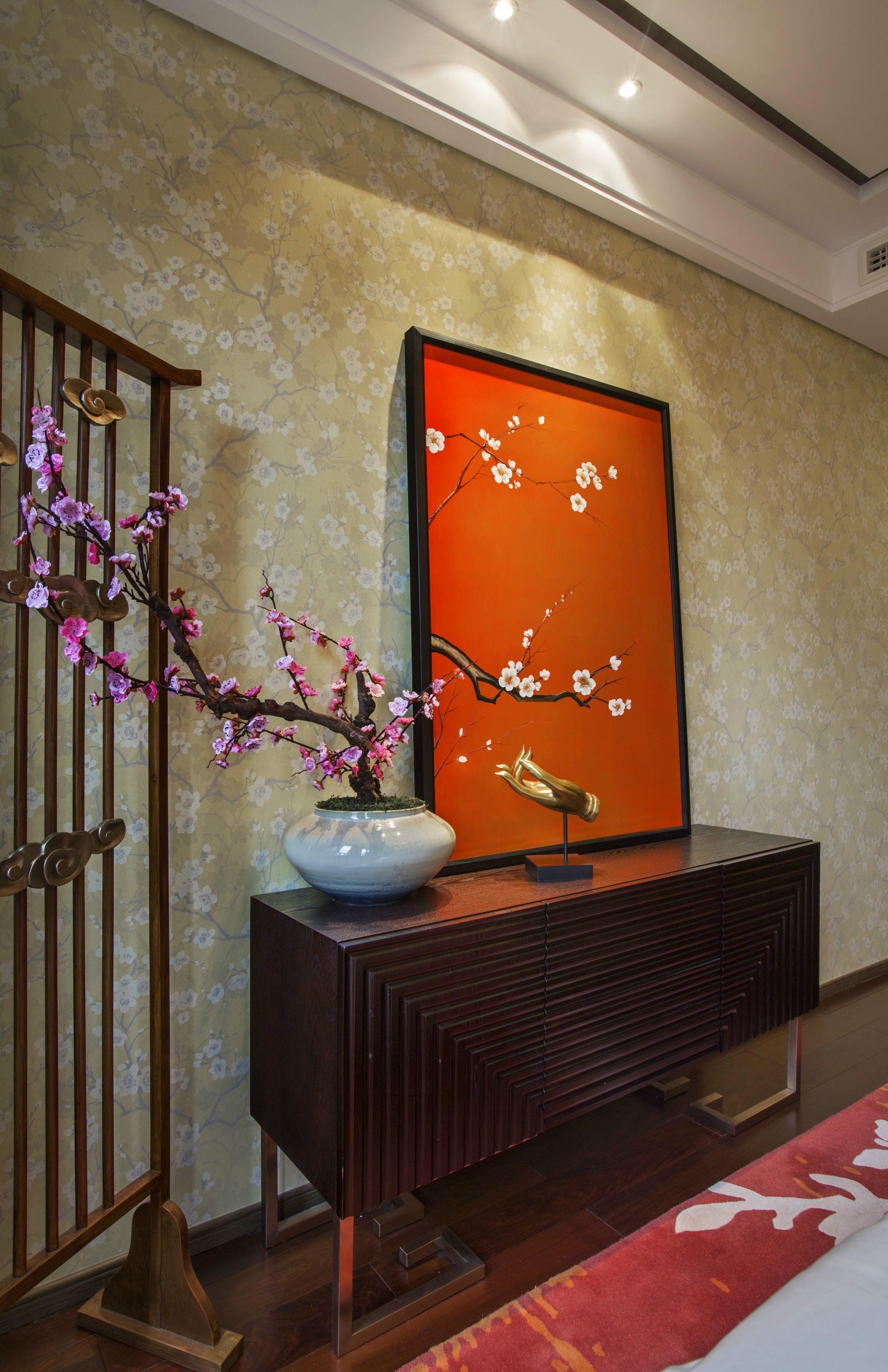 三居 中式 大户型 复式 跃层 别墅 80后 小资 卧室图片来自高度国际姚吉智在追寻心中的光 150平米新中式的分享
