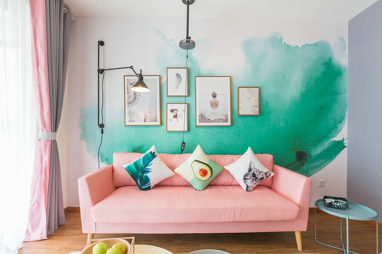 客厅图片来自言白设计在彩色的分享