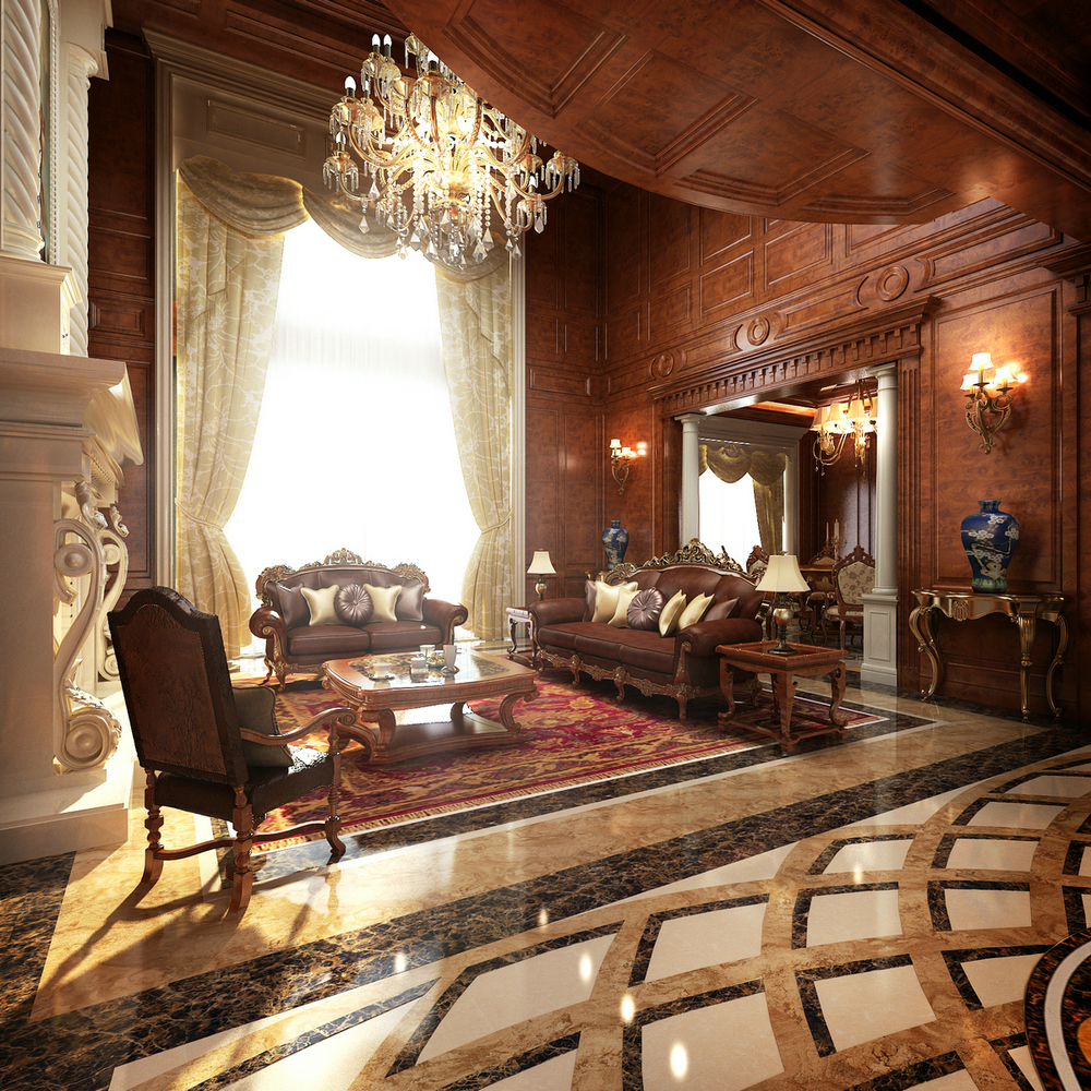 宫 别墅装修 美式古典 腾龙设计 客厅图片来自腾龙设计在1000平豪宅项目 宫 美式古典风格的分享