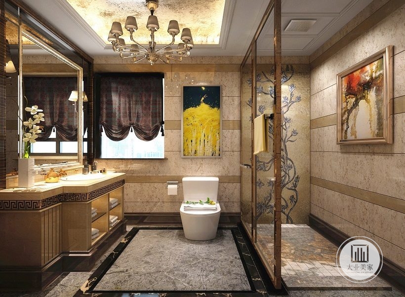 新中式 卫生间图片来自大业美家 家居装饰在新中式 --万达公馆的分享