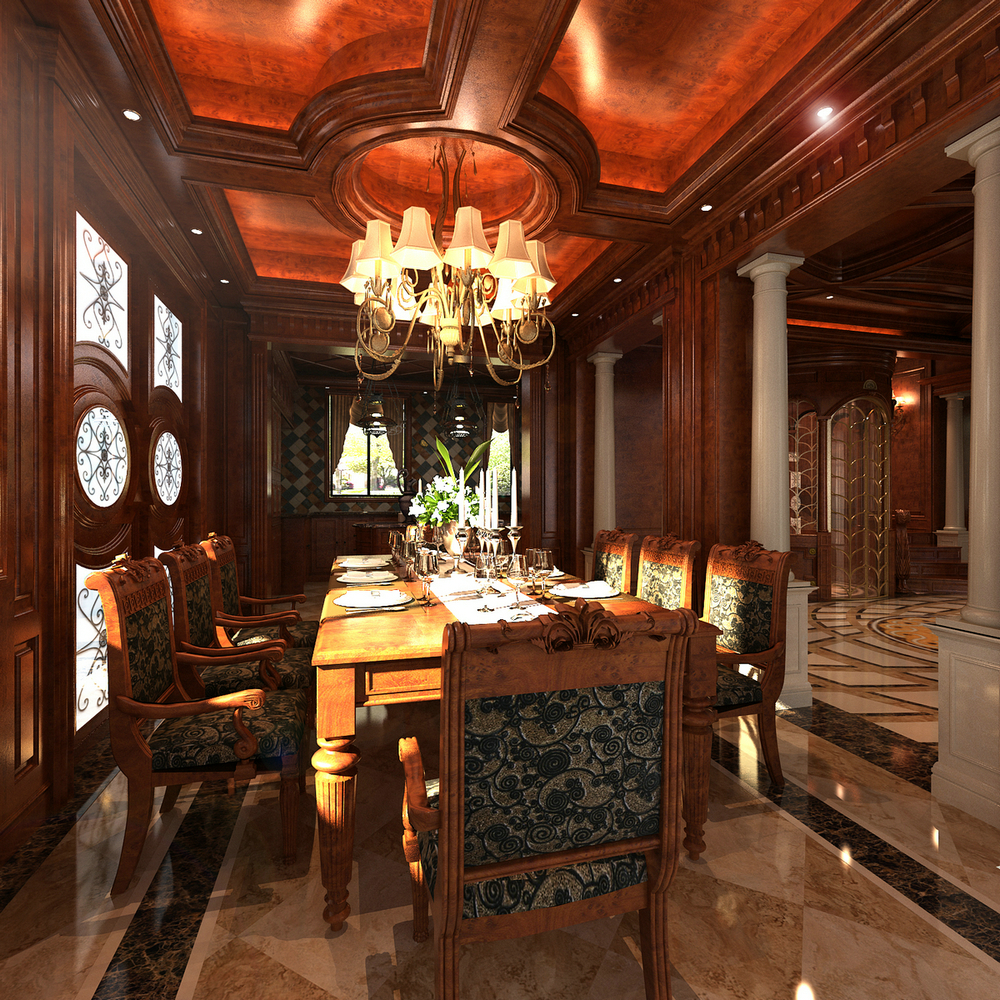 宫 别墅装修 美式古典 腾龙设计 餐厅图片来自腾龙设计在1000平豪宅项目 宫 美式古典风格的分享