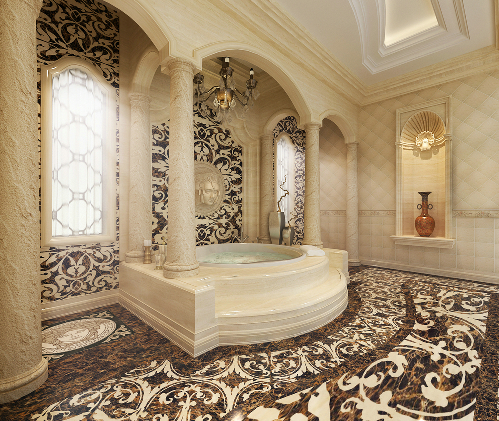 宫 别墅装修 美式古典 腾龙设计 卫生间图片来自腾龙设计在1000平豪宅项目 宫 美式古典风格的分享