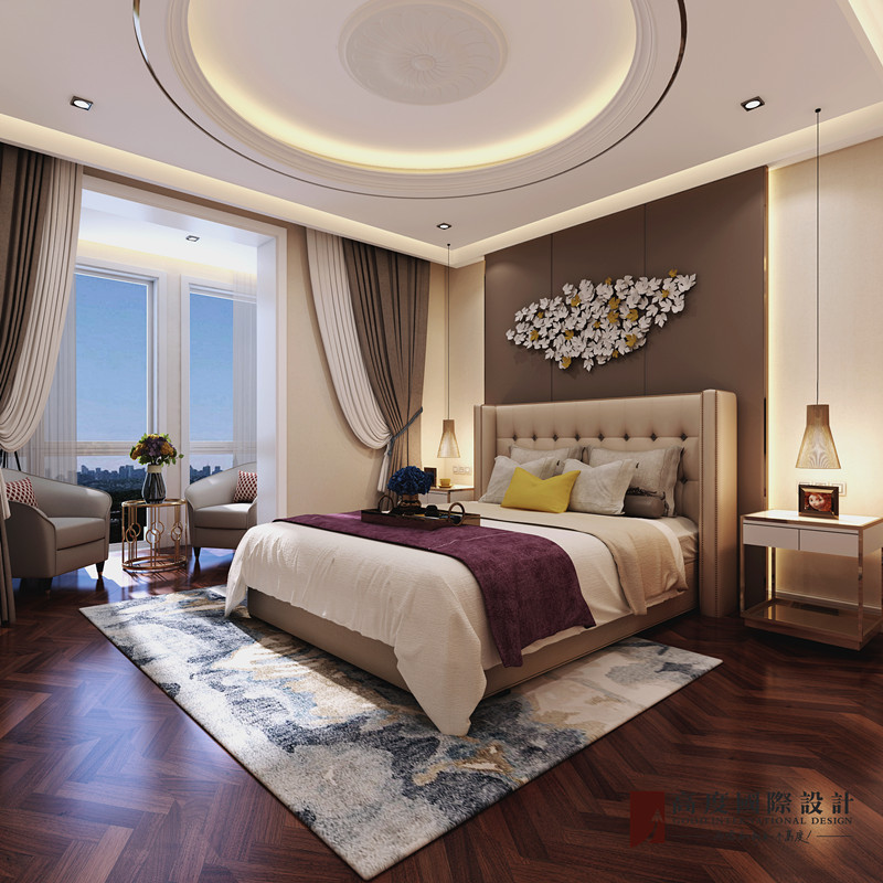 简约 三居 大户型 复式 白领 80后 小资 旧房改造 卧室图片来自高度国际姚吉智在尽显时尚气质 新奥洋房110平米的分享