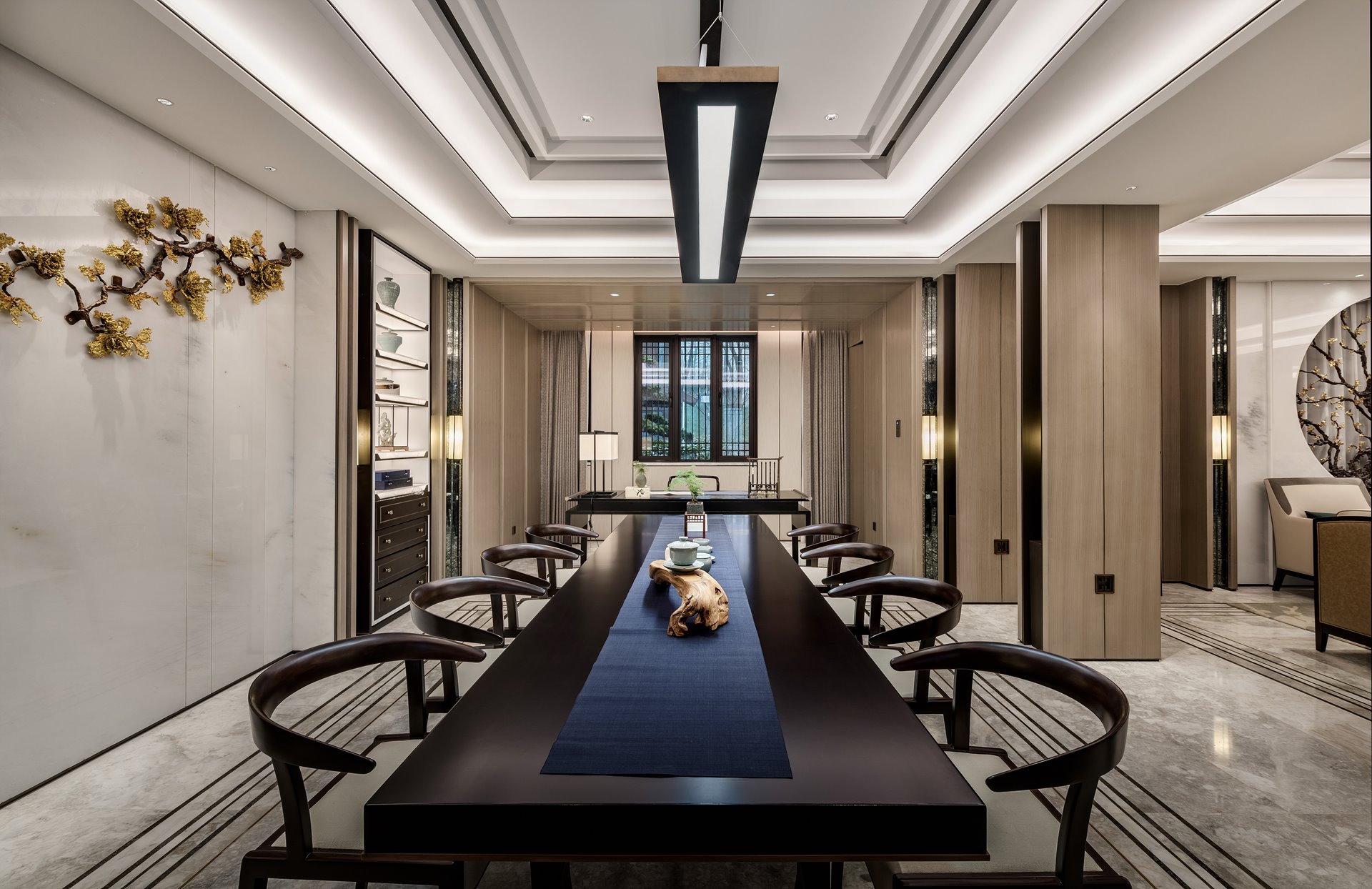 御翠园 别墅装修 新中式风格 腾龙设计 餐厅图片来自孔继民在中式风格设计方案展示案例展示的分享