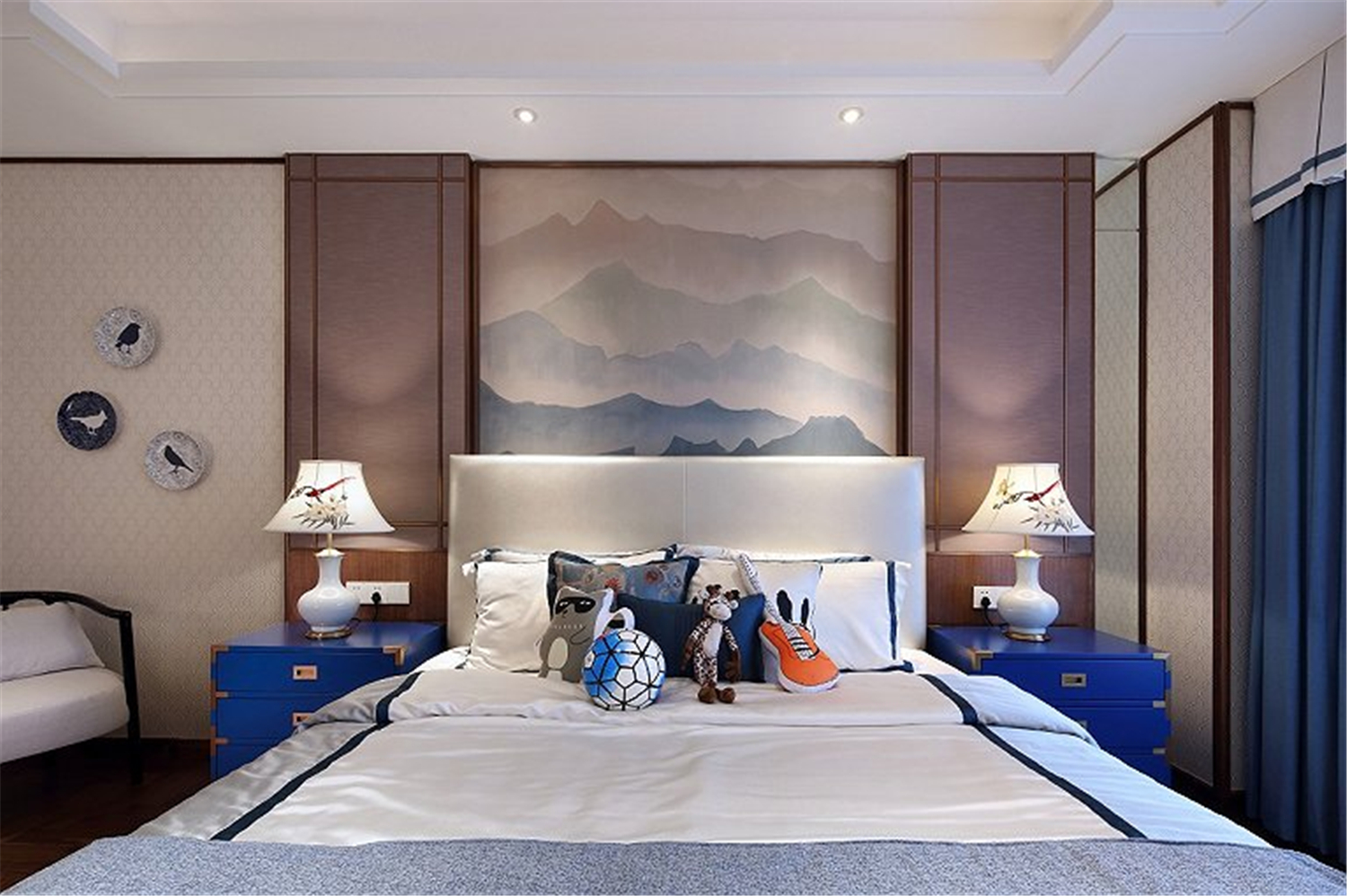 别墅装修 中式风格 腾龙设计 九间堂别墅 卧室图片来自孔继民在上海九间堂别墅中式风格设计的分享