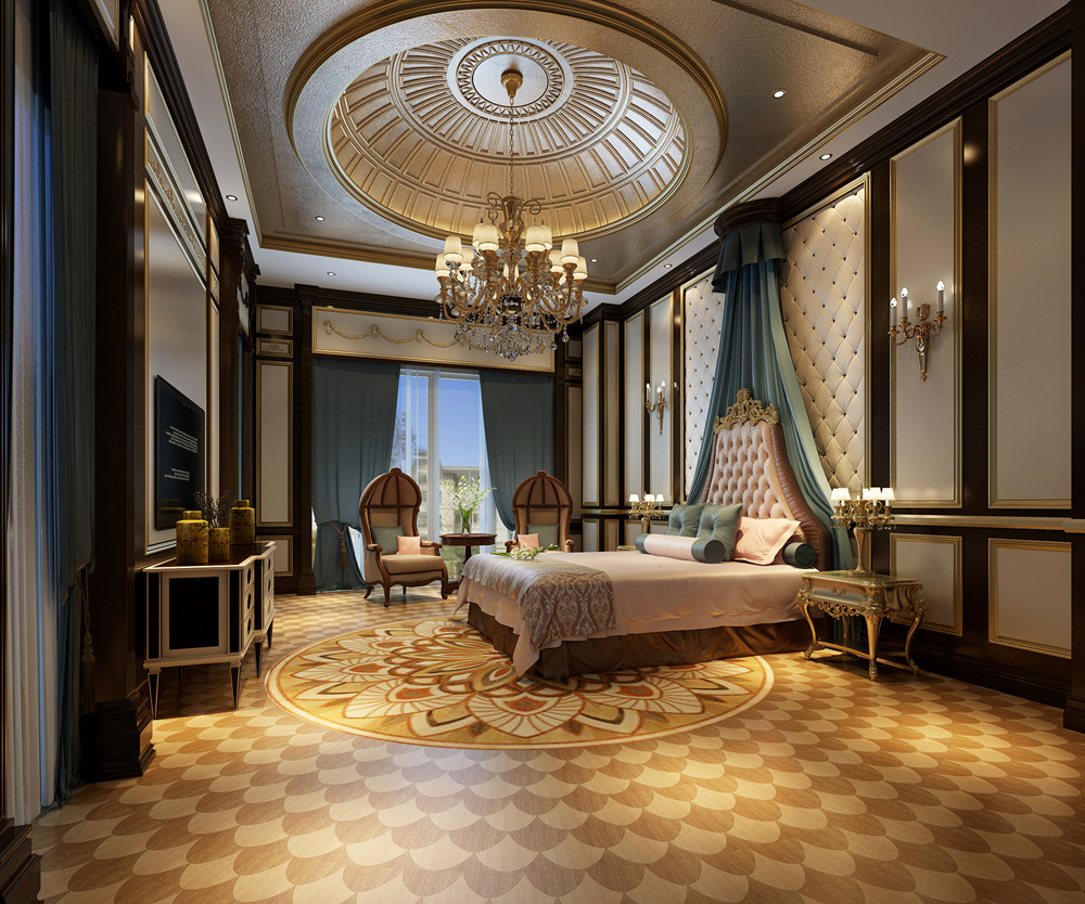 恒大威尼斯 海上威尼斯 别墅装修 欧式古典 腾龙设计 卧室图片来自腾龙设计在恒大海上威尼斯别墅新古典风格的分享