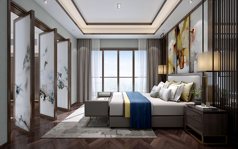 别墅装修 中式风格 腾龙设计 卧室图片来自孔继民在中式风格别墅设计案例展示的分享
