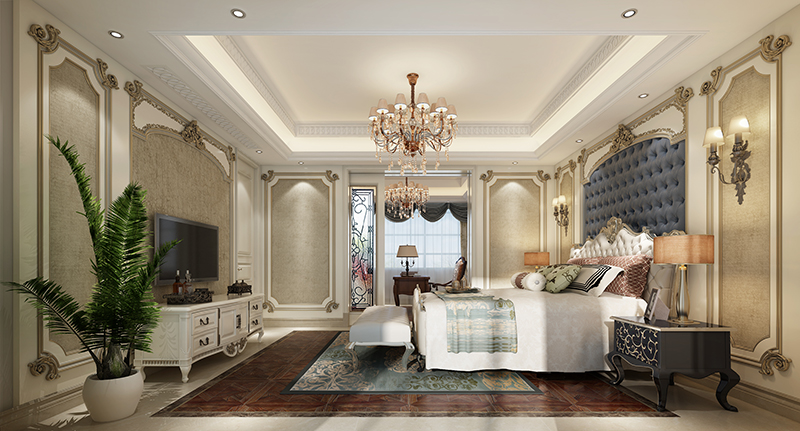 别墅装修 欧式古典 腾龙设计 卧室图片来自孔继民在600平独栋别墅新古典风格设计的分享