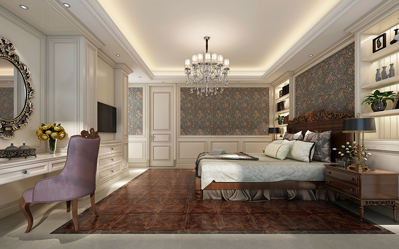 别墅装修 欧式古典 腾龙设计 卧室图片来自孔继民在600平独栋别墅新古典风格设计的分享