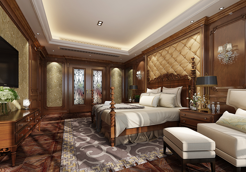 古北大公馆 别墅装修 欧式古典 腾龙设计 卧室图片来自孔继民在600平别墅项目新古典风格设计的分享