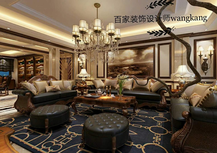 欧式 三居 保利五月花 客厅图片来自百家设计小刘在保利五月花142平欧式风格的分享