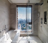 卫浴
配合卫浴空间的机能需求，挑选浅白色系大理石为主要材质，提升空间的净白与敞亮。
