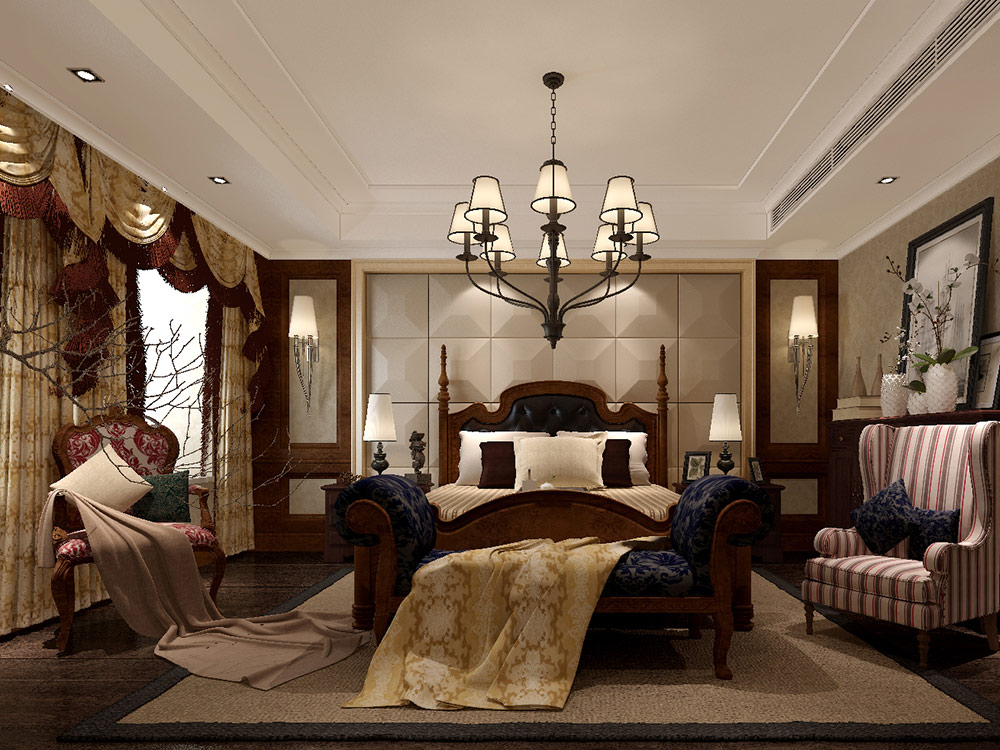 太湖高尔夫 别墅装修 新古典风格 腾龙设计 卧室图片来自孔继民在500平太湖高尔夫别墅项目设计的分享