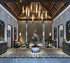 太阳湖大花园2300平别墅项目装修新中式风格设计方案展示，上海腾龙别墅作品，欢迎品鉴
