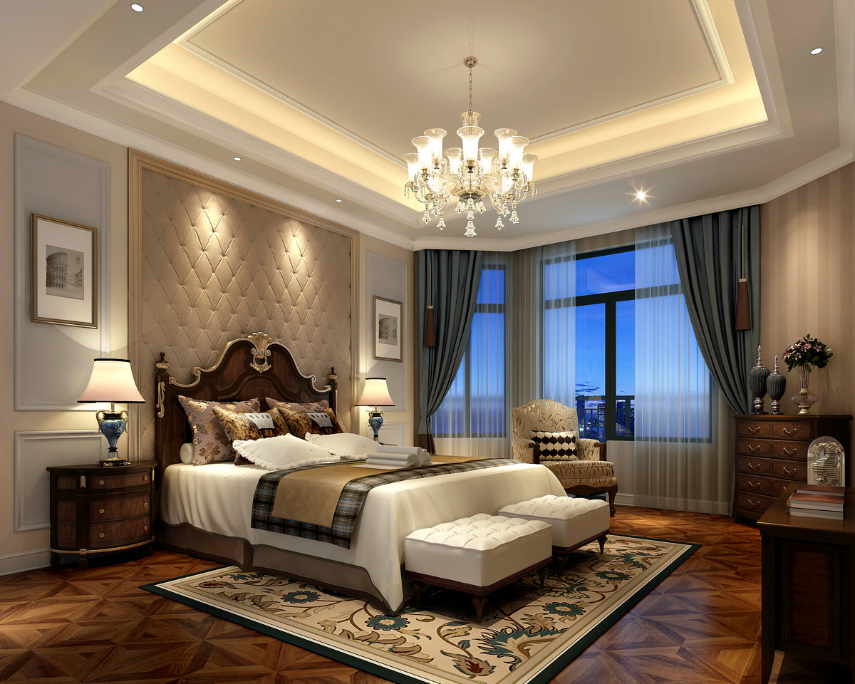 华庭别墅 装修设计 欧式古典 腾龙设计 卧室图片来自腾龙设计在华庭别墅300平欧式古典风格设计的分享