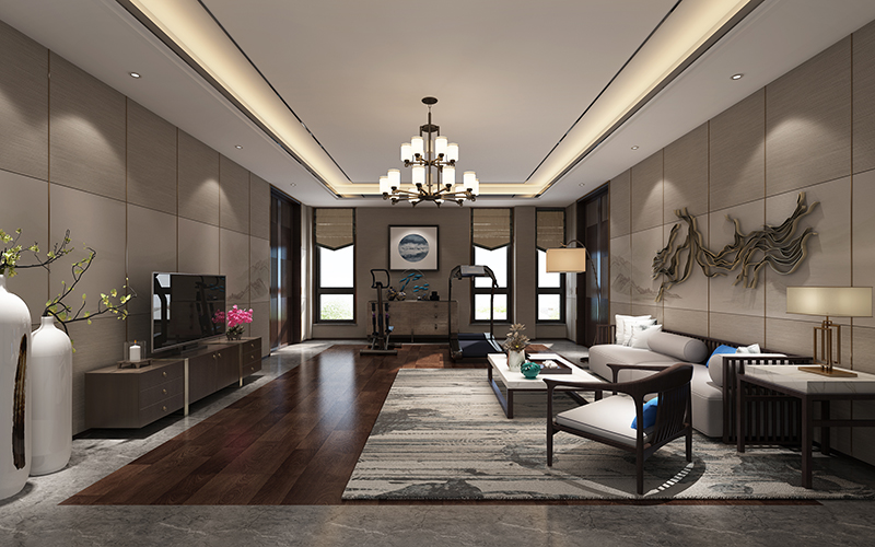别墅装修 中式风格 腾龙设计 客厅图片来自孔继民在2300平独栋别墅中式风格设计的分享