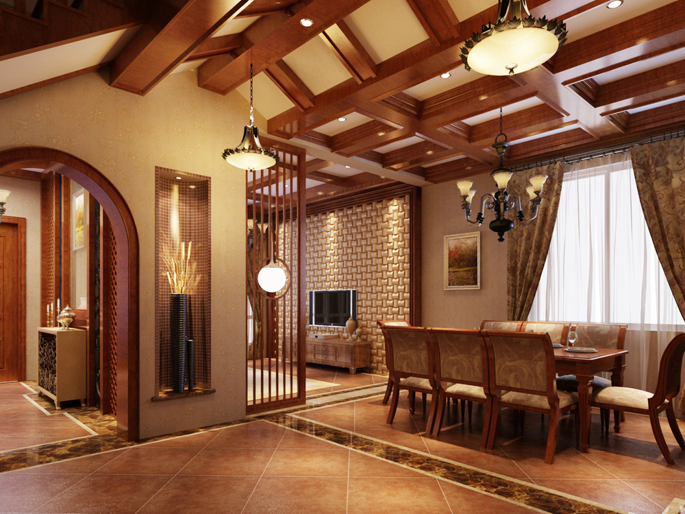 康桥半岛 别墅装修 美式风格 腾龙设计 客厅图片来自腾龙设计在康桥半岛别墅美式风格设计的分享