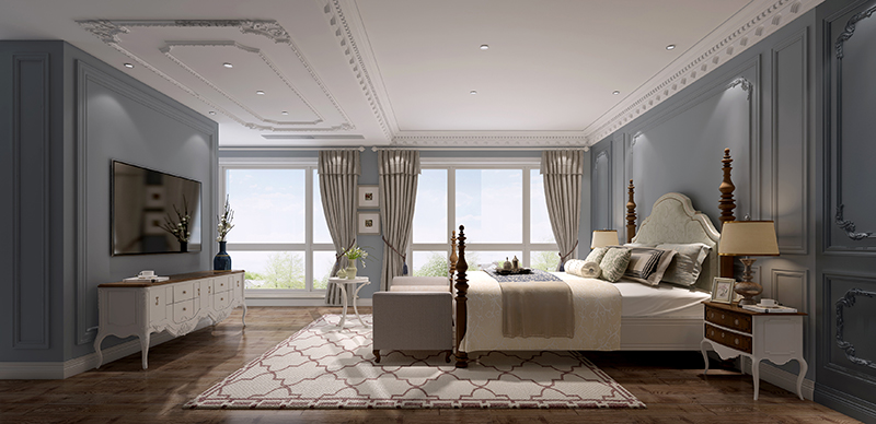 别墅装修 欧美风格 腾龙设计 卧室图片来自孔继民在太湖之星别墅项目装修美式风格的分享