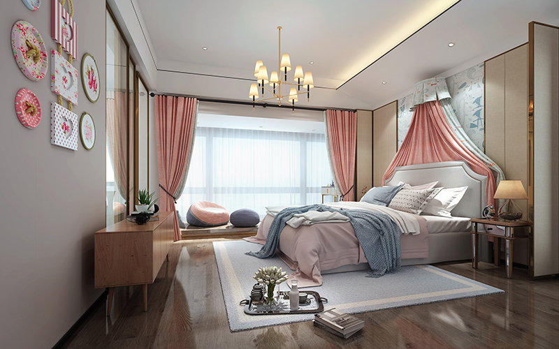 别墅装修 中式风格 腾龙设计 卧室图片来自孔继民在2000平别墅新中式风格设计的分享