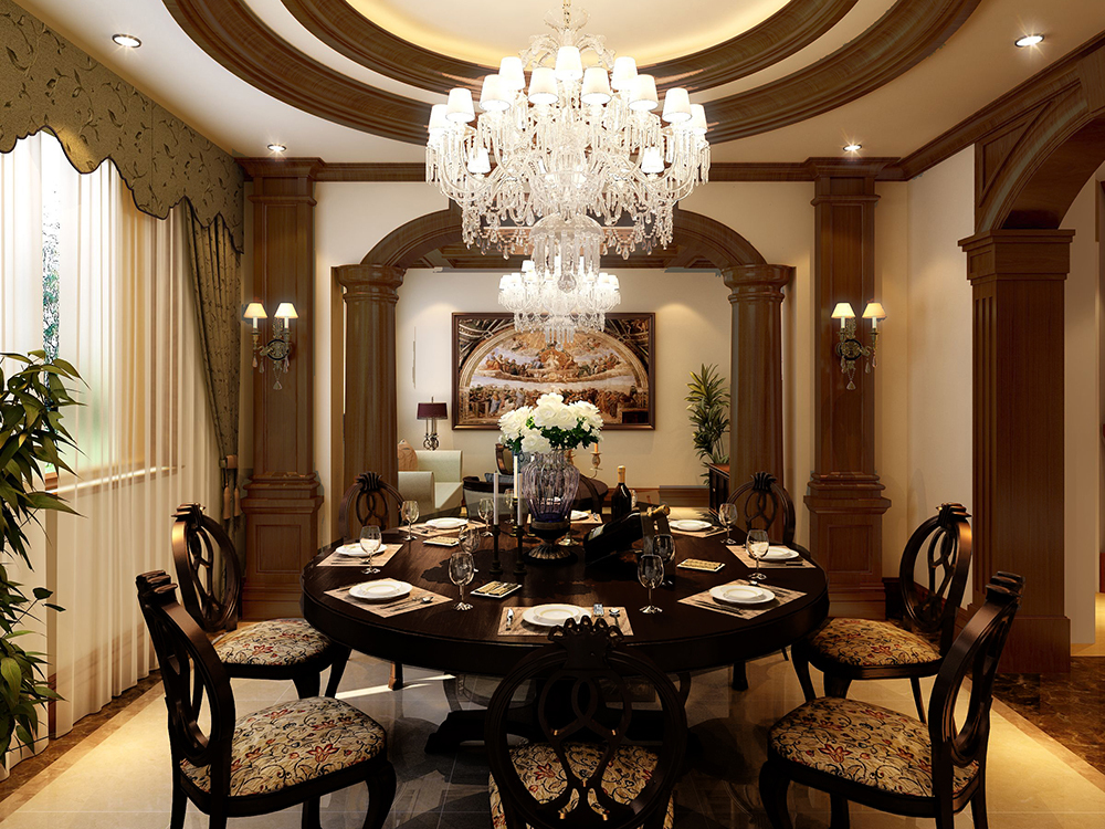 法兰西世家 别墅装修 欧式古典 腾龙设计 餐厅图片来自孔继民在法兰西世家别墅欧式古典风格的分享