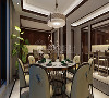金茂逸墅650平别墅项目装修新中式风格设计，上海腾龙别墅设计作品，欢迎品鉴