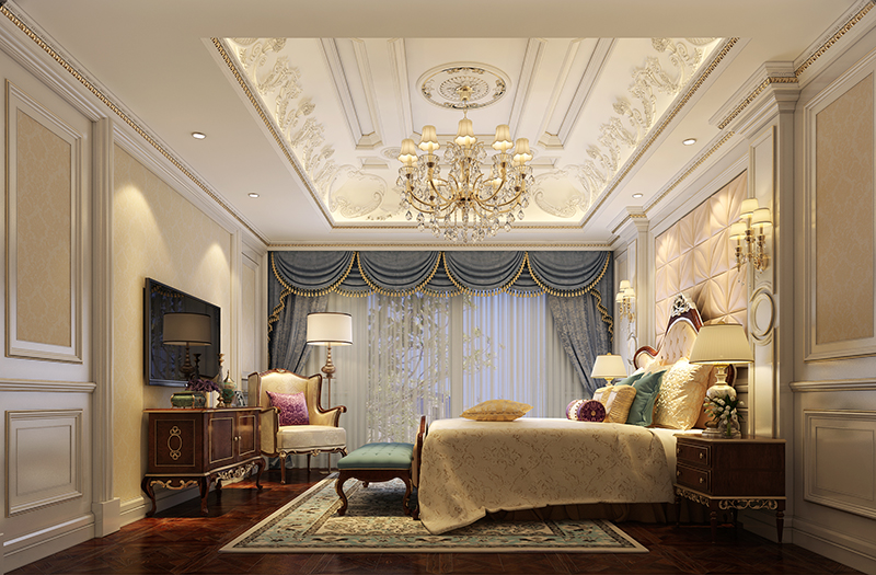 别墅装修 欧式古典 腾龙设计 卧室图片来自孔继民在浩润苑 别墅装修欧式古典风格的分享