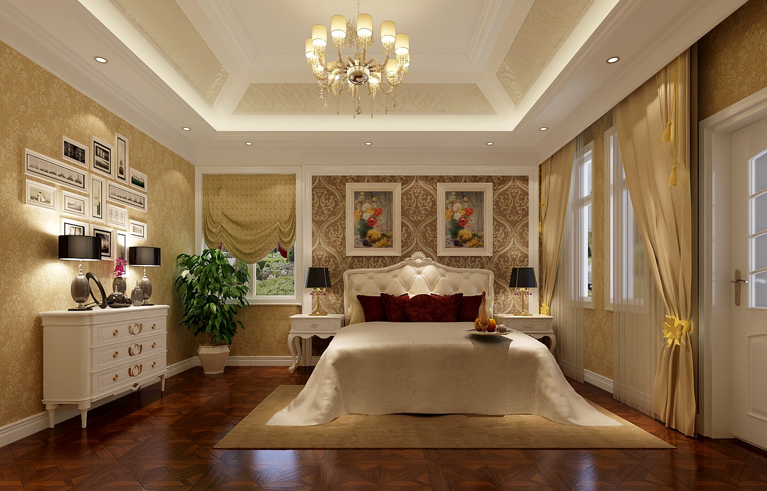 卧室图片来自北京高度国际在欧郡香水城---欧式风格的分享