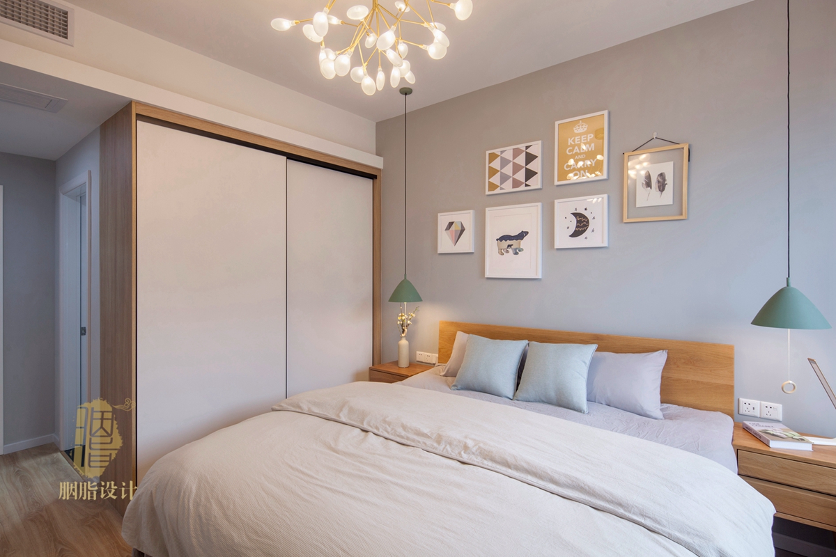 三居 北欧 收纳 旧房改造 胭脂设计 卧室图片来自设计师胭脂在天空之城的分享