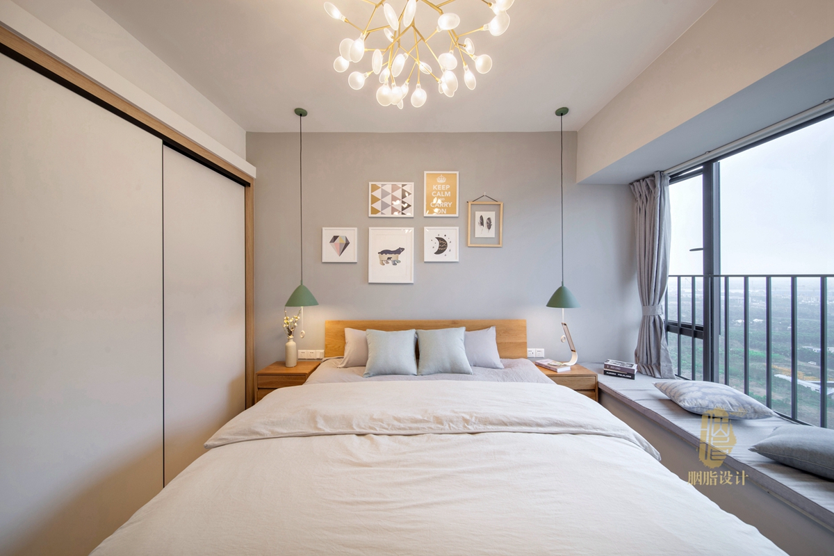 三居 北欧 收纳 旧房改造 胭脂设计 卧室图片来自设计师胭脂在天空之城的分享