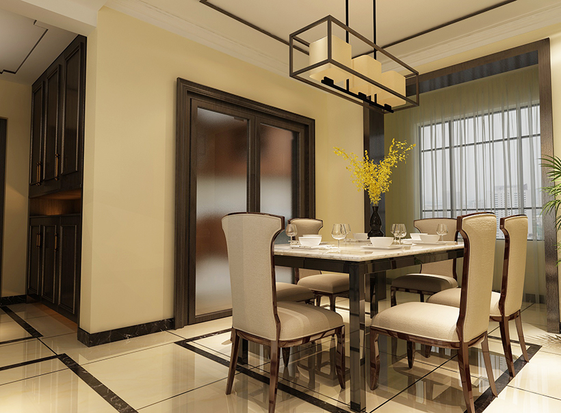 新中式 餐厅图片来自大业美家 家居装饰在林荫大院 新中式三室效果图的分享