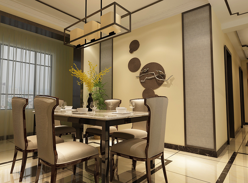 新中式 餐厅图片来自大业美家 家居装饰在林荫大院 新中式三室效果图的分享