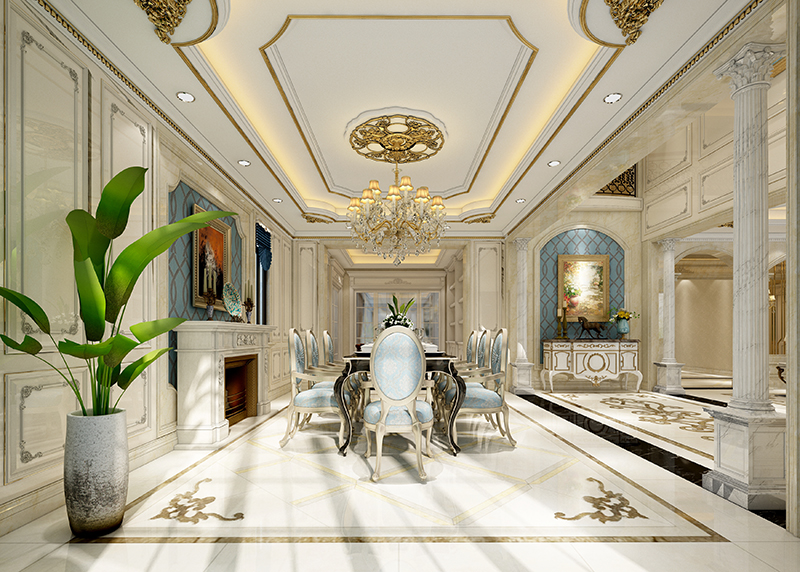 东源丽晶 别墅装修 现代风格 腾龙设计 餐厅图片来自腾龙设计在东源丽晶520平别墅现代风格设计的分享