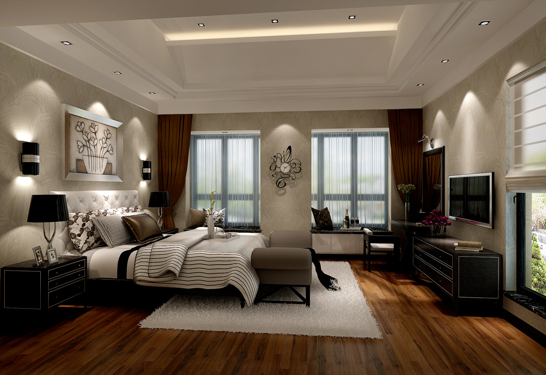 海上湾 别墅装修 现代风格 腾龙设计 卧室图片来自腾龙设计在海尚湾别墅项目装修现代风格设计的分享
