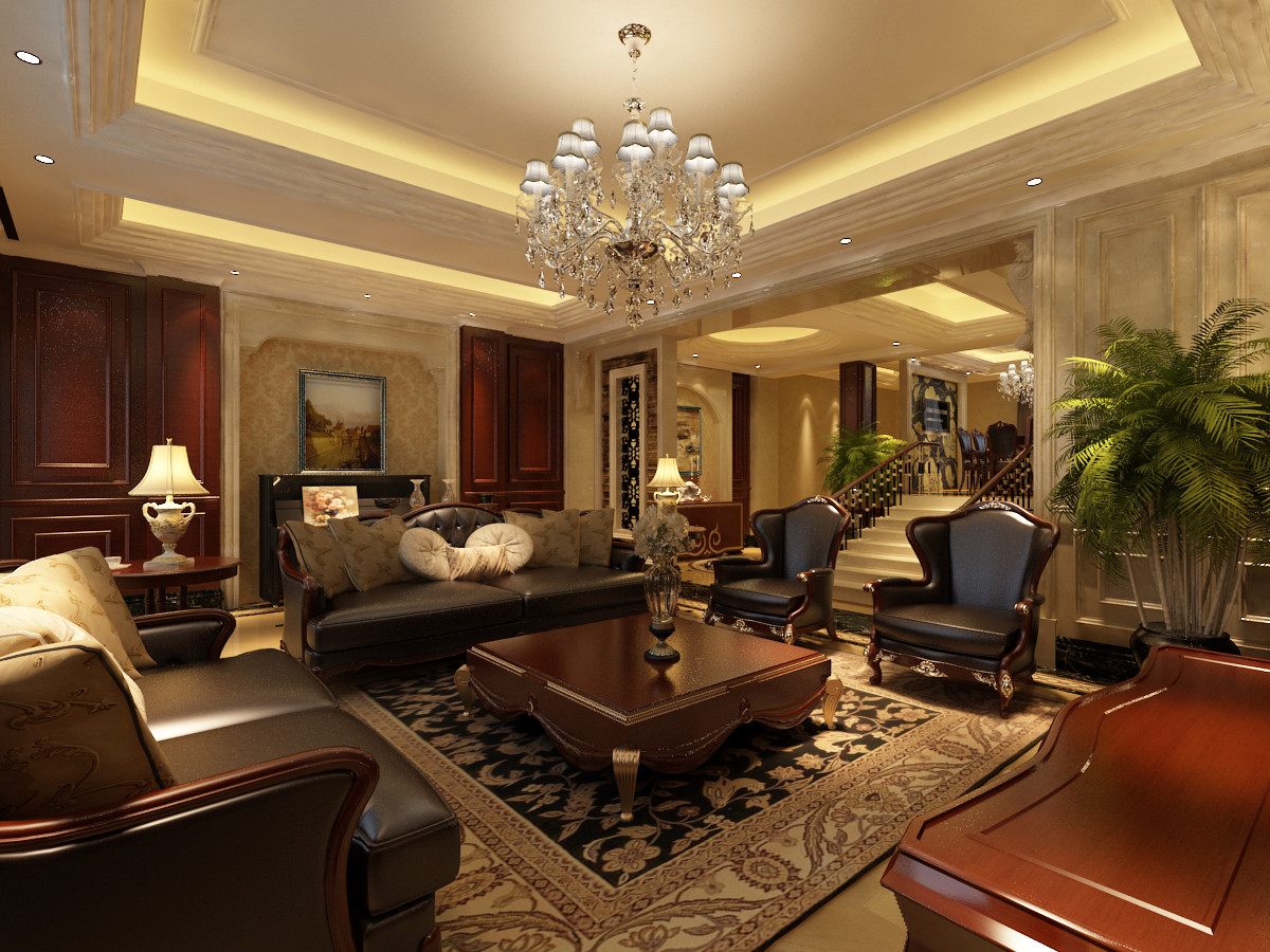 红松林赞成 别墅装修 欧式风格 腾龙设计 客厅图片来自腾龙设计在440平别墅欧式古典风格设计的分享