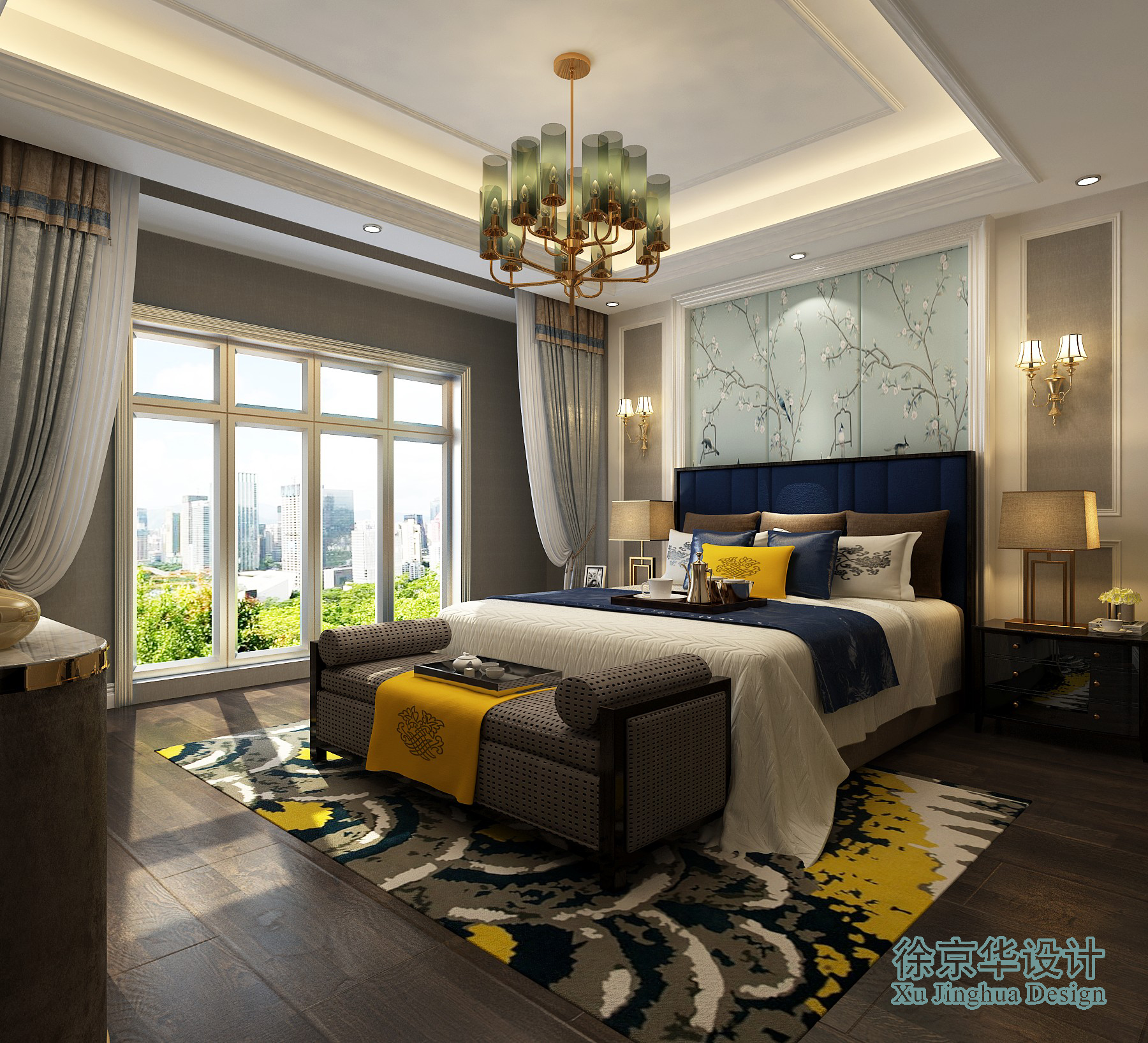 卧室图片来自北京高度国际在中海国际公馆轻奢简欧风格的分享