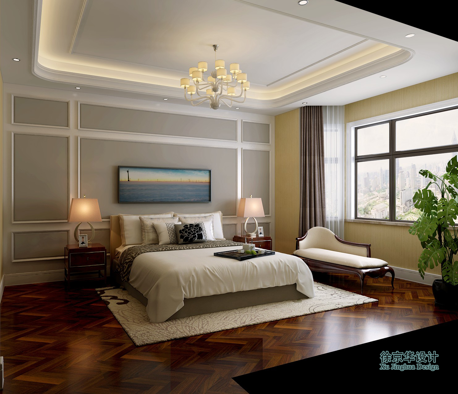 卧室图片来自北京高度国际在640平米中海九号公馆欧式风格的分享