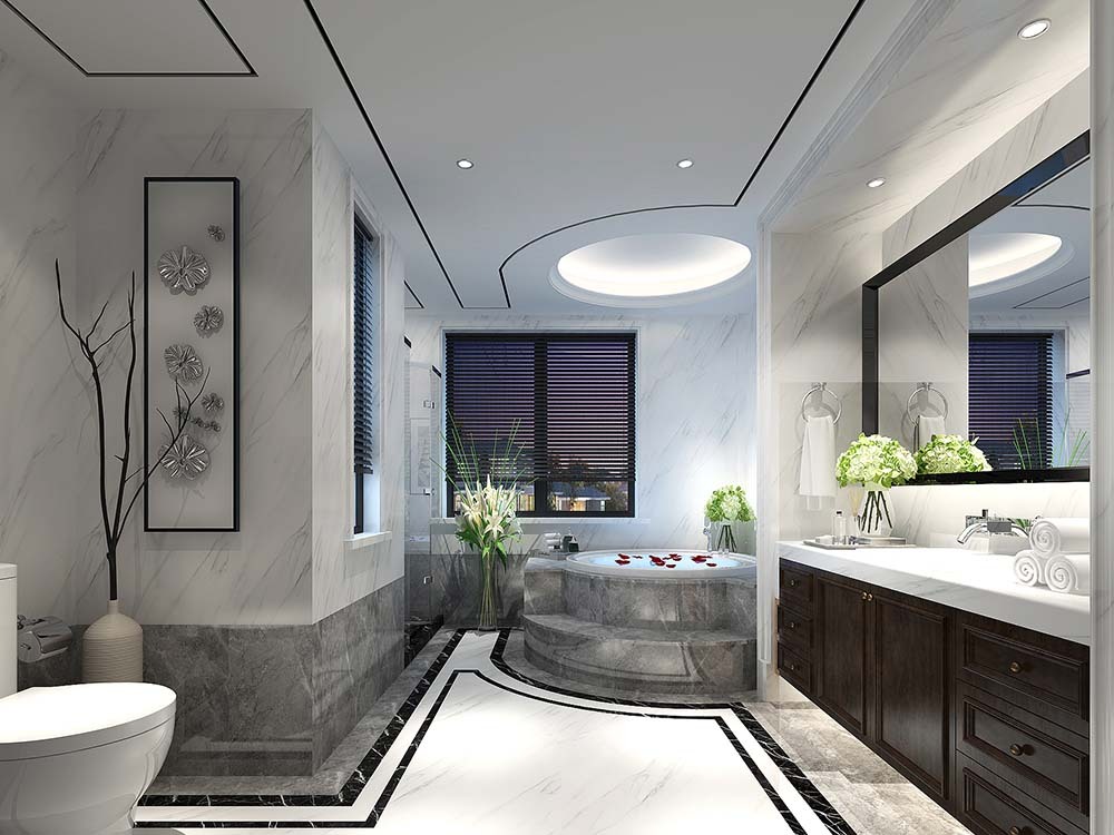 曹江公寓 装修设计 中式风格 腾龙设计 卫生间图片来自腾龙设计在曹江公寓复式装修新中式设计！的分享