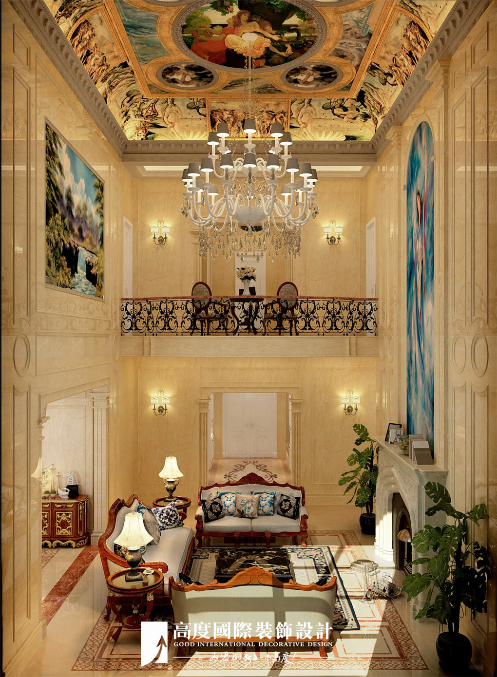 客厅图片来自北京高度国际在格拉斯小镇奢华欧式风格美美的的分享