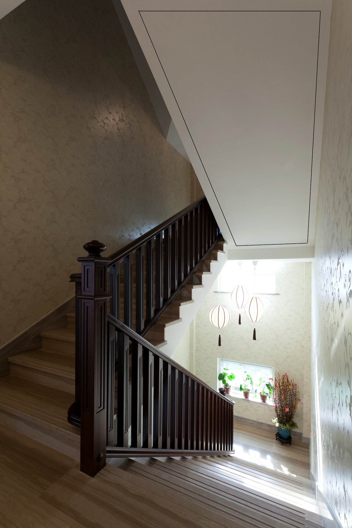 欧香名邸 别墅装修 中式风格 腾龙设计 楼梯图片来自孔继民在欧香名邸别墅装修完工实景作品的分享