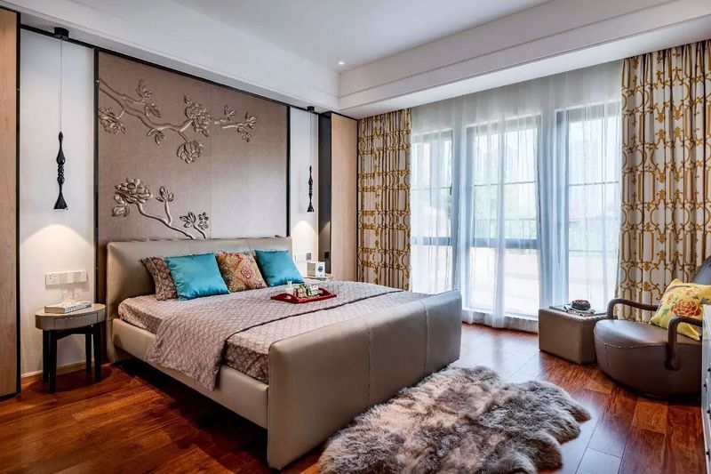 大豪山林 别墅装修 上海腾龙设 新中式风格 卧室图片来自孔继民在大豪山林别墅新中式风格设计的分享